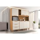 Ver imagem 3 de Armário para Cozinha Kit Max 181 Cm 6 Portas 3 Gavetas Cinamomo Areia Fosco - Zanzini