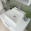 Ver imagem 4 de Conjunto Gabinete Banheiro Rubi 60cm - Gabinete + Cuba + Espelheira - Branco Inteiro