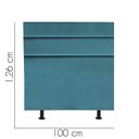 Ver imagem 3 de Cabeceira Estofada Cama Box Solteiro 100cm Argentina Corino Azul Turquesa- Mabe Magazine