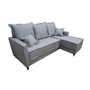Ver imagem 1 de Sofá com Chaise Bolonha Linho Cinza 05