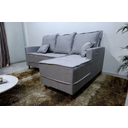 Ver imagem 3 de Sofá com Chaise Bolonha Linho Cinza 05