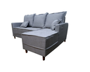 Ver imagem 2 de Sofá com Chaise Bolonha Linho Cinza 05