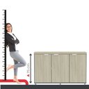 Ver imagem 5 de Armário para Escritório com 3 Portas PE40 Cinza/Castanheira Marrom/Grafito