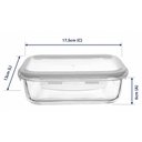 Ver imagem 2 de Kit 2 Potes Herméticos Vidro com Tampa 640ml Lyor Transparente 17cm Porta Mantimentos
