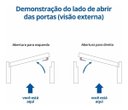 Ver imagem 2 de Porta de Giro Alumínio Branco Palheta Veneziana Fechada Maxx - 210x90 - Esquerda