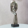 Escultura Rosto Mulher Prata - Dana Decor - 4