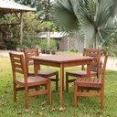 Ver imagem 4 de Mesa Jantar 4 Lugares Garden Maderia Maciça Acabamento Jatobá