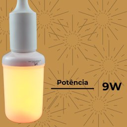 Lâmpada Led 65x65x140m 3k 9w Bivolt 13k-18k Efeito de Chamas - 5
