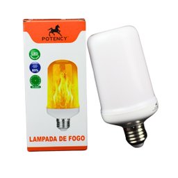 Lâmpada Led 65x65x140m 3k 9w Bivolt 13k-18k Efeito de Chamas - 2