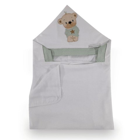Toalha de Banho de Malha Urso Verde