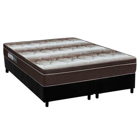 Cama Box Crc Queen +Colchão Anatômico Ortopédico Light Ortobom 158x198