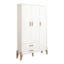 Ver imagem 2 de Roupeiro Infantil Quarto de Bebê Elegante Iris Retro 100%MDF:Branco