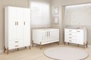 Ver imagem 6 de Roupeiro Infantil Quarto de Bebê Elegante Iris Retro 100%MDF:Branco