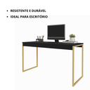 Ver imagem 4 de Mesa para Escritório com Estrutura Metálica Diretor 1,50 cm - Preto/Dourado