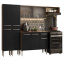 Ver imagem 3 de Armário de Cozinha Completa 229cm Rustic/Preto Emilly Madesa 08