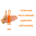 Ver imagem 3 de Cordão de Algodão Trancelim 5mm para Artesanato e Macramê Laranja