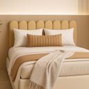 Ver imagem 1 de Cabeceira Queen Size Design Nuvem 45x20cm 8 Placas em Suede:areia