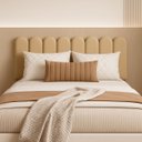 Ver imagem 5 de Cabeceira Queen Size Design Nuvem 45x20cm 8 Placas em Suede:areia