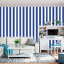 Ver imagem 3 de Papel de Parede Faixa Azul e Branco Autocolante Sala Quarto
