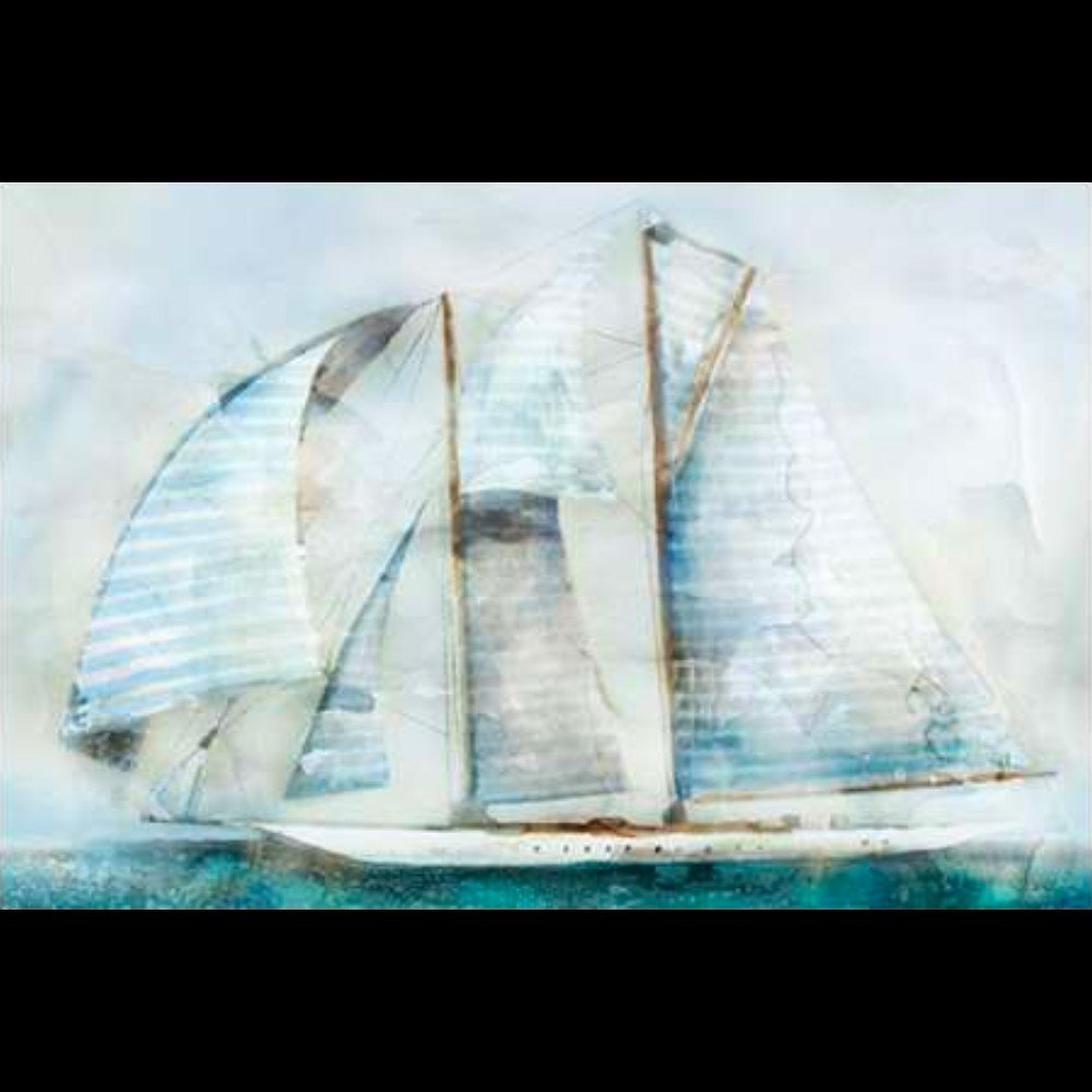 Sailboat Blues Canaleta 60x40cm Preta - 1