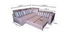 Ver imagem 4 de Sofá Cama de Canto SFC 021 - Sofá Cama de Casal Com Mola Ensacada(MK):ESQUERDA