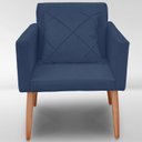 Ver imagem 1 de Cadeira Poltrona para Sala Quarto Confortável e Reforçada Agata :azul