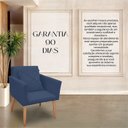 Ver imagem 4 de Cadeira Poltrona para Sala Quarto Confortável e Reforçada:azul