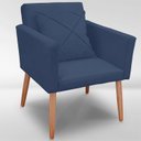 Ver imagem 3 de Cadeira Poltrona para Sala Quarto Confortável e Reforçada:azul