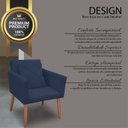 Ver imagem 2 de Cadeira Poltrona para Sala Quarto Confortável e Reforçada:azul