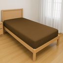 Ver imagem 1 de Capa Protetora Impermeável Hospitalar P/ Colchão Lençol Elástico Solteiro 88x188x20cm - Marrom