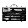 Kit Maleta P/ Churrasco Steak Gourmet Jogo com 4pçs Inox - 5