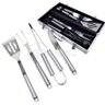 Kit Maleta P/ Churrasco Steak Gourmet Jogo com 4pçs Inox - 6
