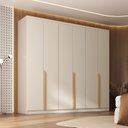Ver imagem 1 de Guarda-Roupa Casal 6 Portas Topázio CabeCasa MadeiraOriginals Bege/Algodão