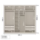 Ver imagem 3 de Guarda-roupa Casal 6 Portas Topázio CabeCasa MadeiraOriginals