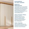 Guarda-roupa Casal 6 Portas Topázio CabeCasa MadeiraOriginals - 9