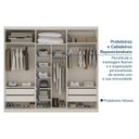 Ver mais imagens de Guarda-Roupa Casal 6 Portas Topázio CabeCasa MadeiraOriginals Bege/Algodão
