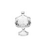 Potiche Decorativo de Cristal Wolff C/pé Louise Trans 11x18 - 1