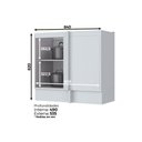 Ver imagem 3 de Módulo Cozinha Henn Americana Balcão Canto Reto 1 Porta s/ Tampo Branco