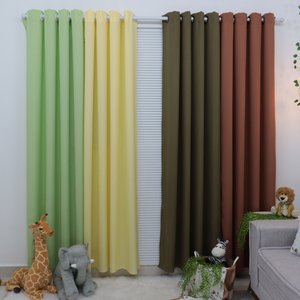 Cortina Sala/quarto Safari 600x250 Colorida para Varão