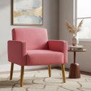 Ver imagem 1 de Poltrona Hope Decorativa Confortável para Sala Quarto Recepção Tecido Suede Pés Palito