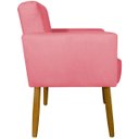 Ver imagem 5 de Poltrona Hope Decorativa Confortável para Sala Quarto Recepção Tecido Suede Pés Palito
