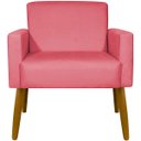 Ver imagem 3 de Poltrona Hope Decorativa Confortável para Sala Quarto Recepção Tecido Suede Pés Palito