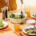 Ver imagem 2 de 25 Saladeiras para Buffet 2,5l Tigelas Plástico Triangulares Brancas Essential Coza Bacia Pipoca