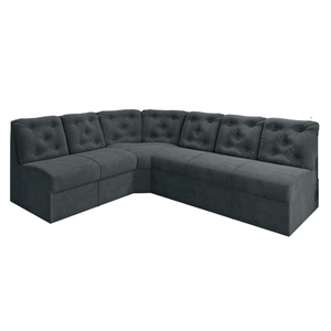 Sofá de Canto 6 Lugares Cinza Espuma D33 Resistente