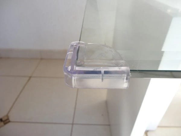 Kit 4 Proteção Para Quina De Móveis Mesa Vidro Transparente - 4
