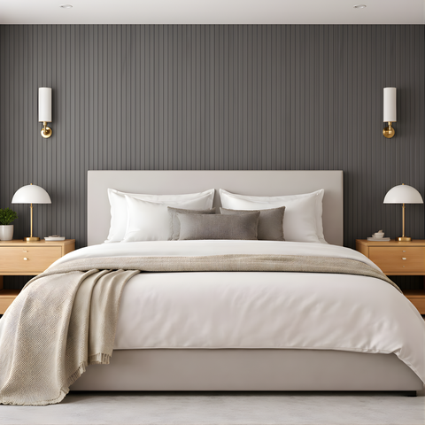 Kit 19 Painéis Ripados Slim Pvc 20x300cm Decorativo