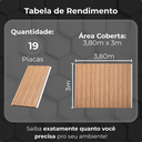 Ver imagem 6 de Kit 19 Painéis Ripados Slim Pvc 20x300cm Decorativo