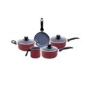 Ver imagem 1 de Jogo de Panelas Antiaderente Cerâmica 5 Peças Vermelha - Oikos