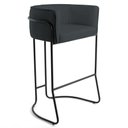 Ver imagem 4 de 2 Banquetas Base Aço Preto Betina C-465 Linho Chumbo Domi