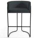 Ver imagem 5 de 2 Banquetas Base Aço Preto Betina C-465 Linho Chumbo Domi